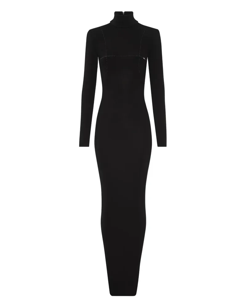 Jean Paul Gaultier Langärmeliges Kleid mit Cut-Out hinten - Schwarz Schwarz