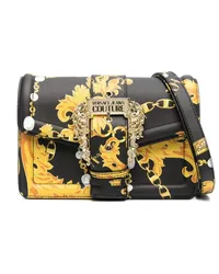 Versace Jeans Clutch mit barockem Print Schwarz