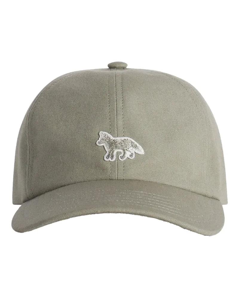 Kitsuné fox-motif baseball hat - Grün Grün