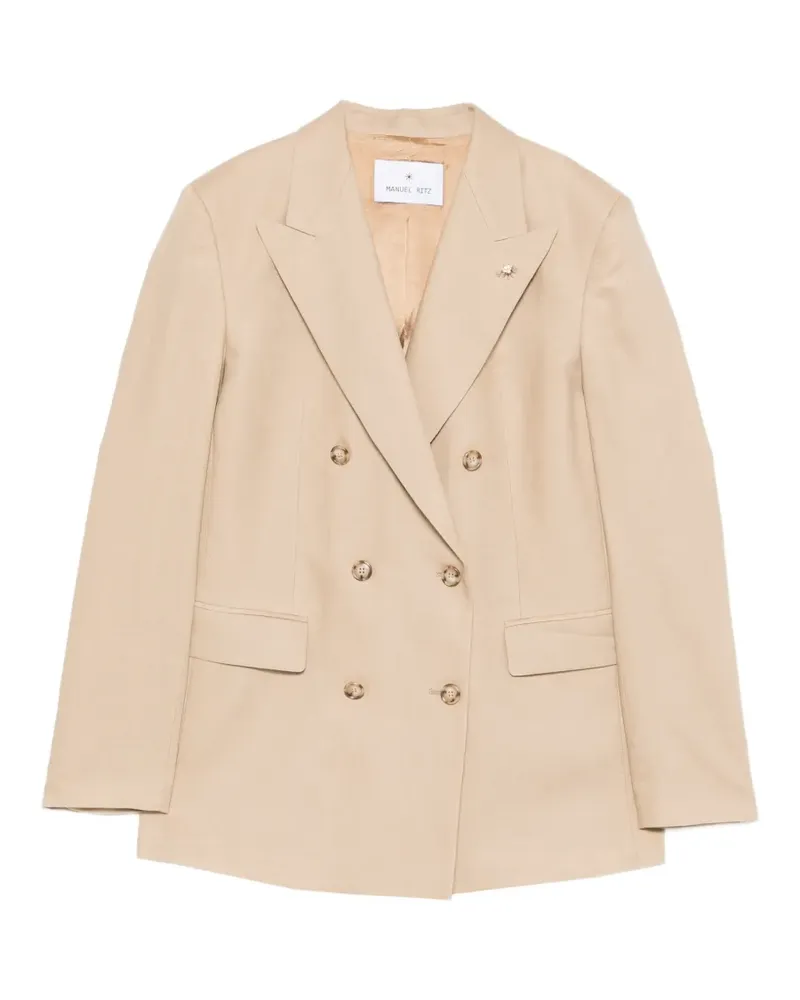 Manuel Ritz double-breasted jacket - Nude Nude