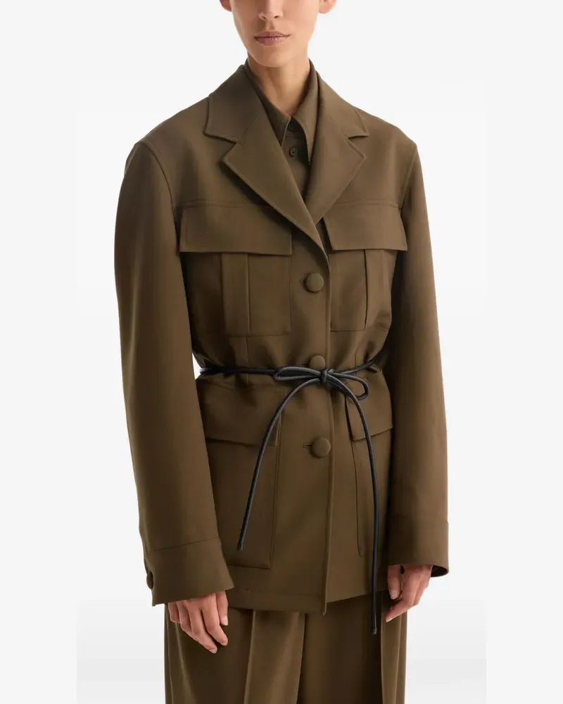 Róhe Safari Wolljacke mit Knöpfen - Braun Braun
