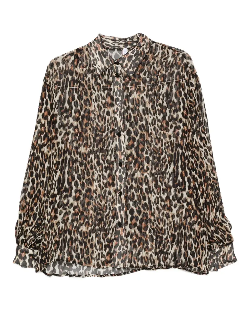 IMPERIAL leopard-print button-down shirt - Braun Braun