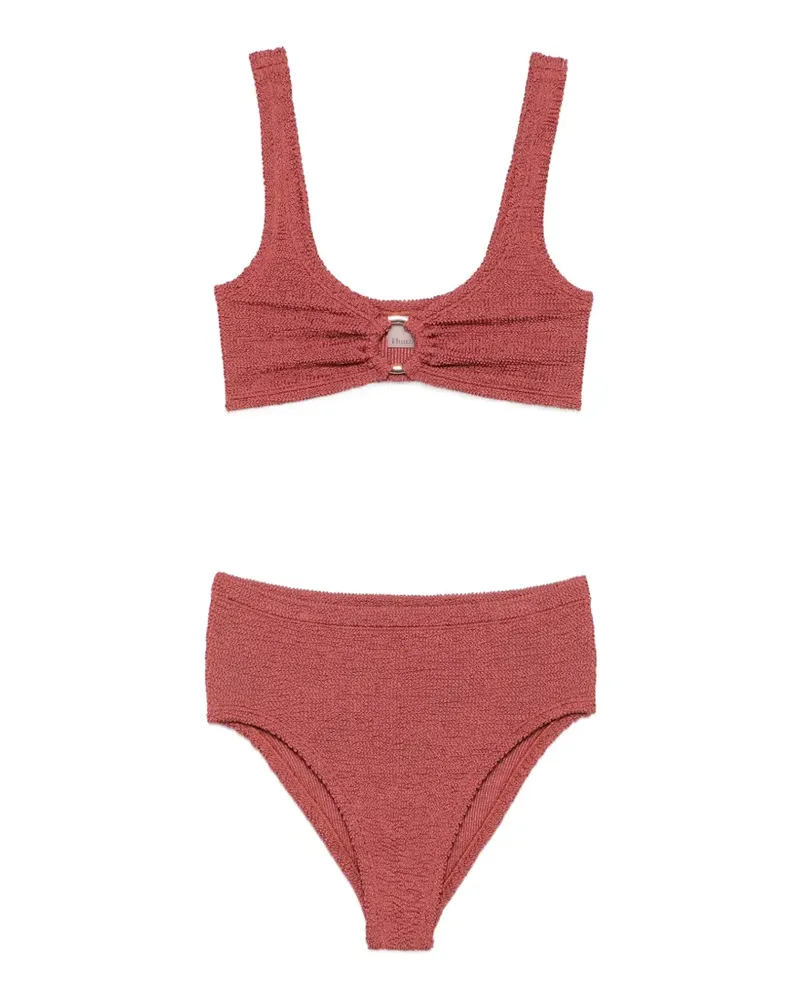 Hunza G Nadine Bikini in Knitteroptik - Rosa Rosa