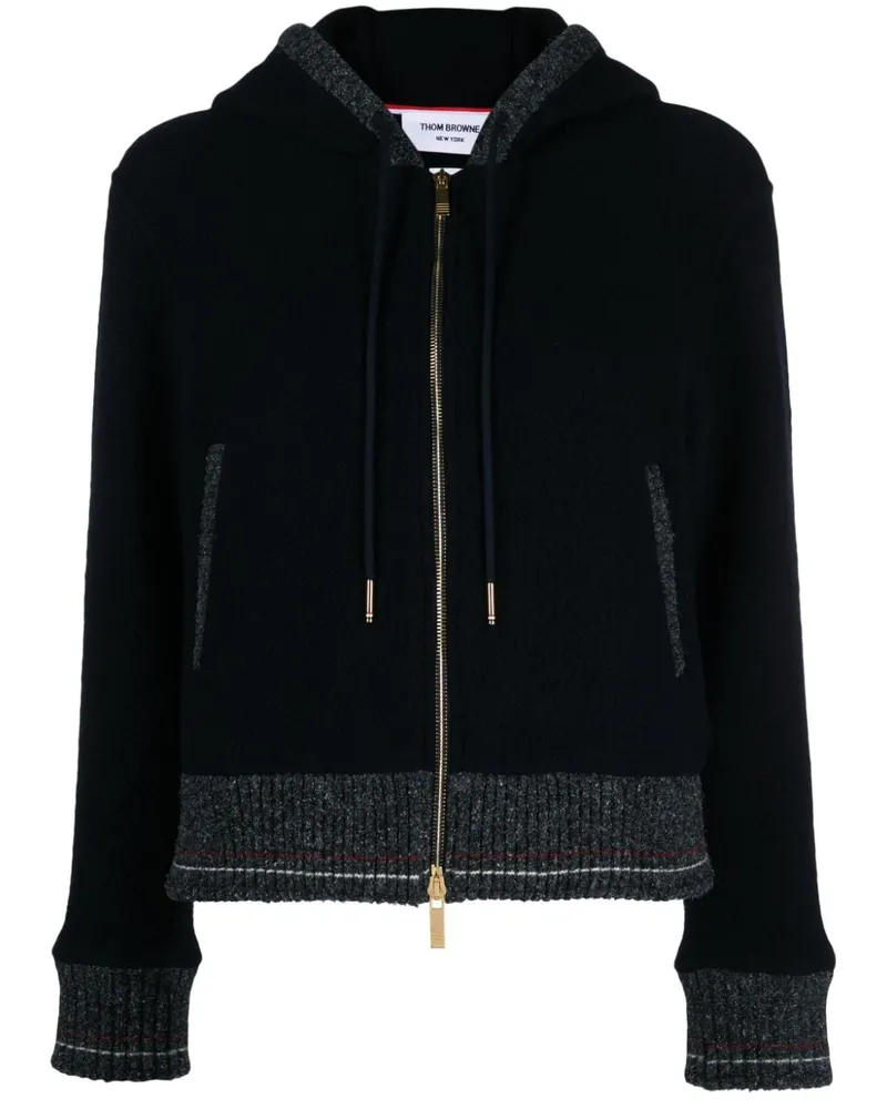 Thom Browne Kapuzencardigan mit Reißverschluss - Blau Blau