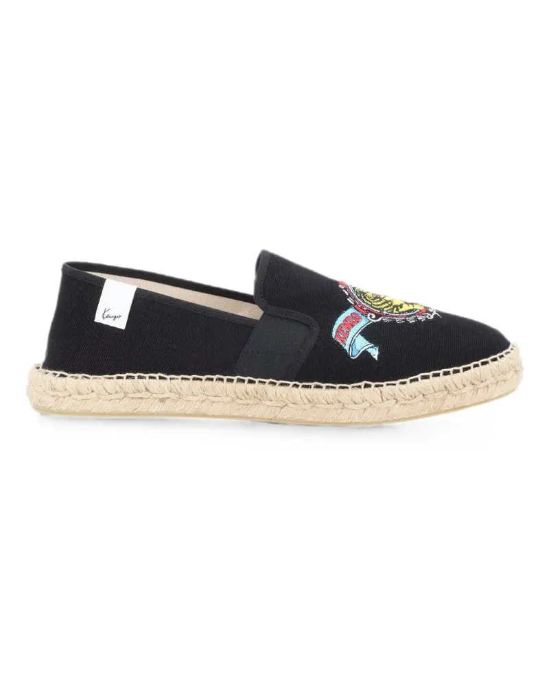 Kenzo logo-embroidered espadrilles - Schwarz Schwarz