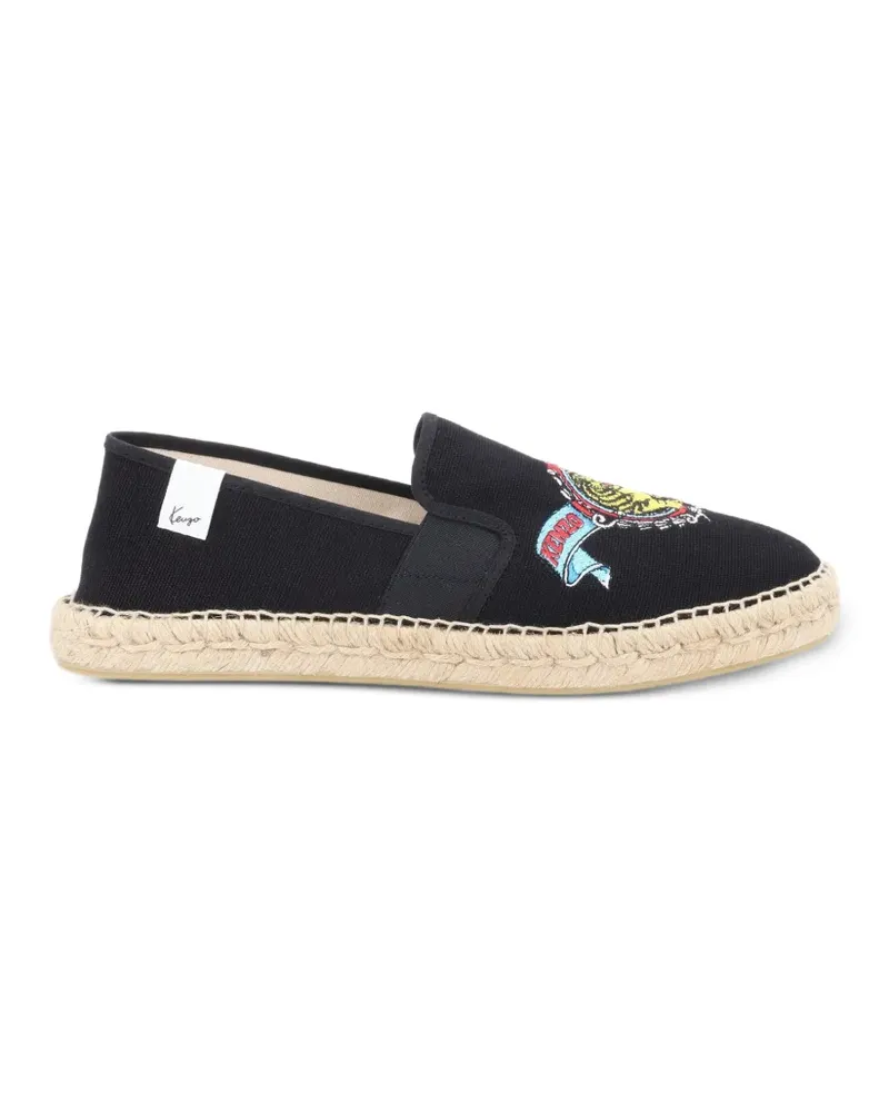 Kenzo logo-embroidered espadrilles - Schwarz Schwarz