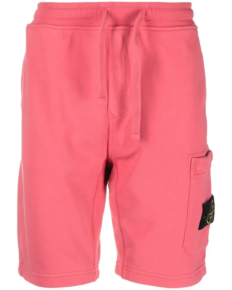 Stone Island Shorts mit Kompass-Patch - Rosa Rosa