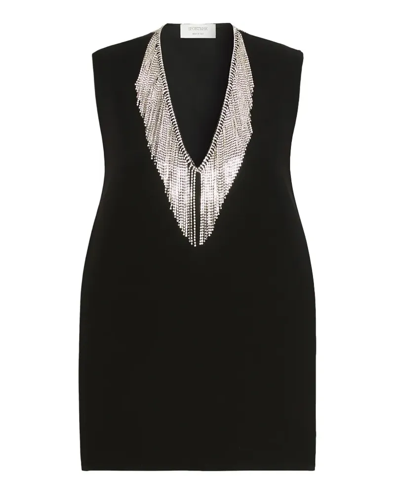 SPORTMAX rhinestone-detail sleeveless top - Schwarz Schwarz