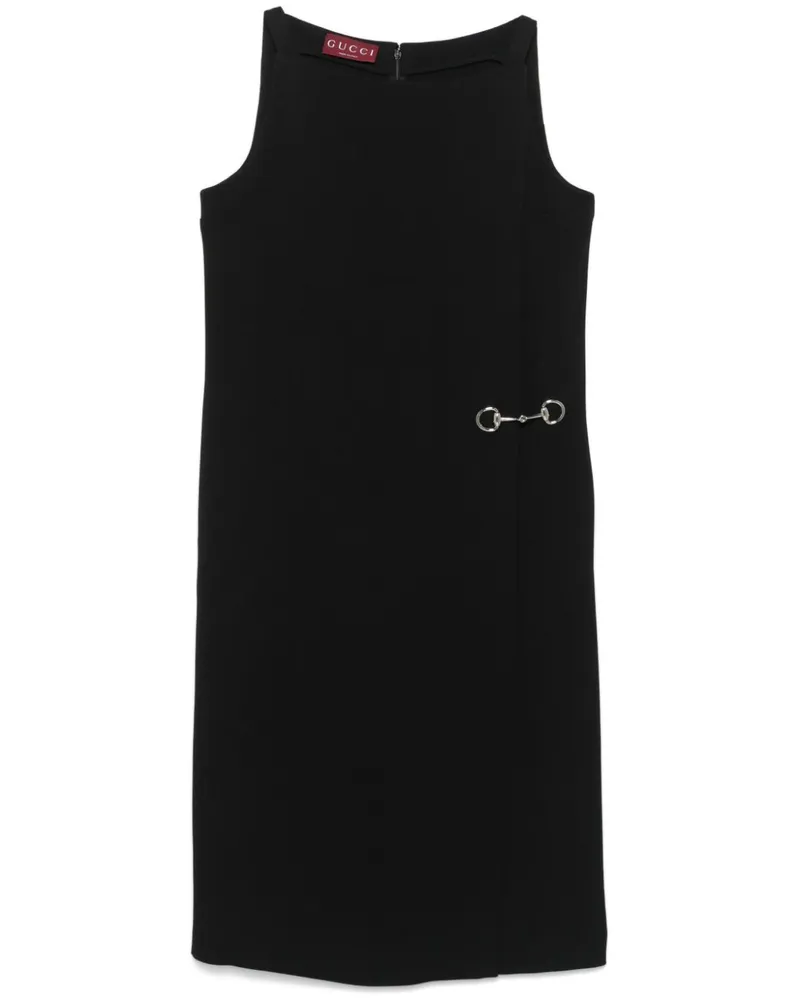 Gucci Horsebit Midikleid - Schwarz Schwarz