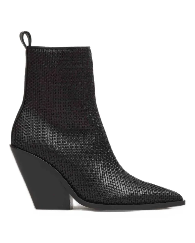 SOULIERS MARTINEZ woven leather ankle boots - Schwarz Schwarz