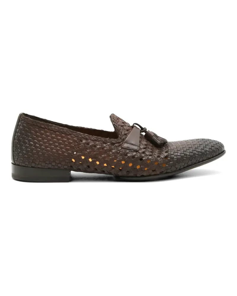 Doucal´s woven tassel loafers - Braun Braun