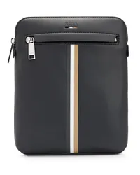 HUGO BOSS Kuriertasche aus Faux-Leder Schwarz