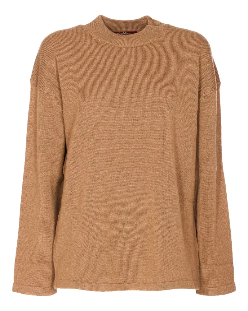 Max Mara Pullover mit rundem Ausschnitt - Nude Nude
