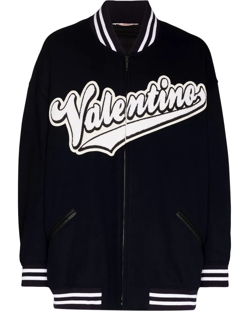 Valentino Garavani Bomberjacke mit Logo-Stickerei - Blau Blau
