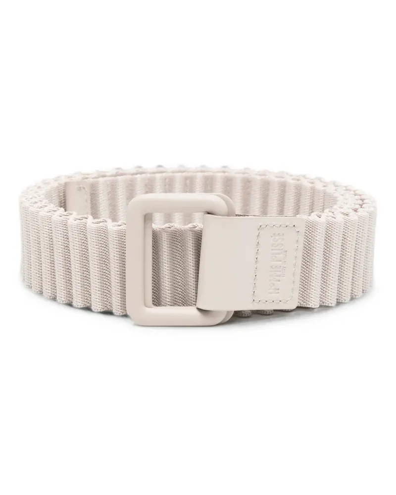 Issey Miyake pleated square-buckle belt - Nude Nude