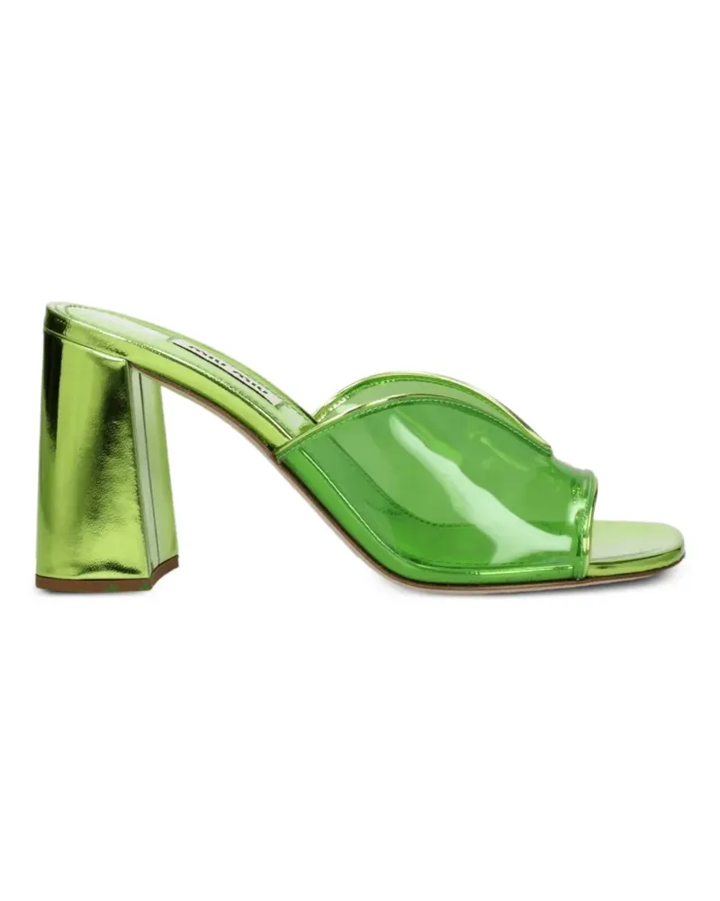 Miu Miu transparent leather heeled sandals - Grün Grün
