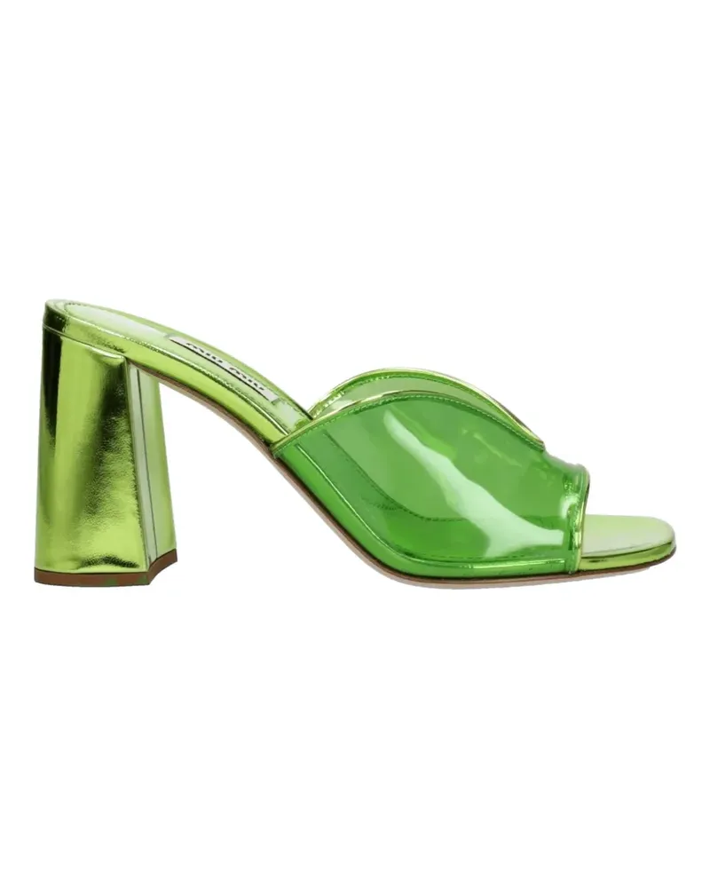 Miu Miu transparent leather heeled sandals - Grün Grün