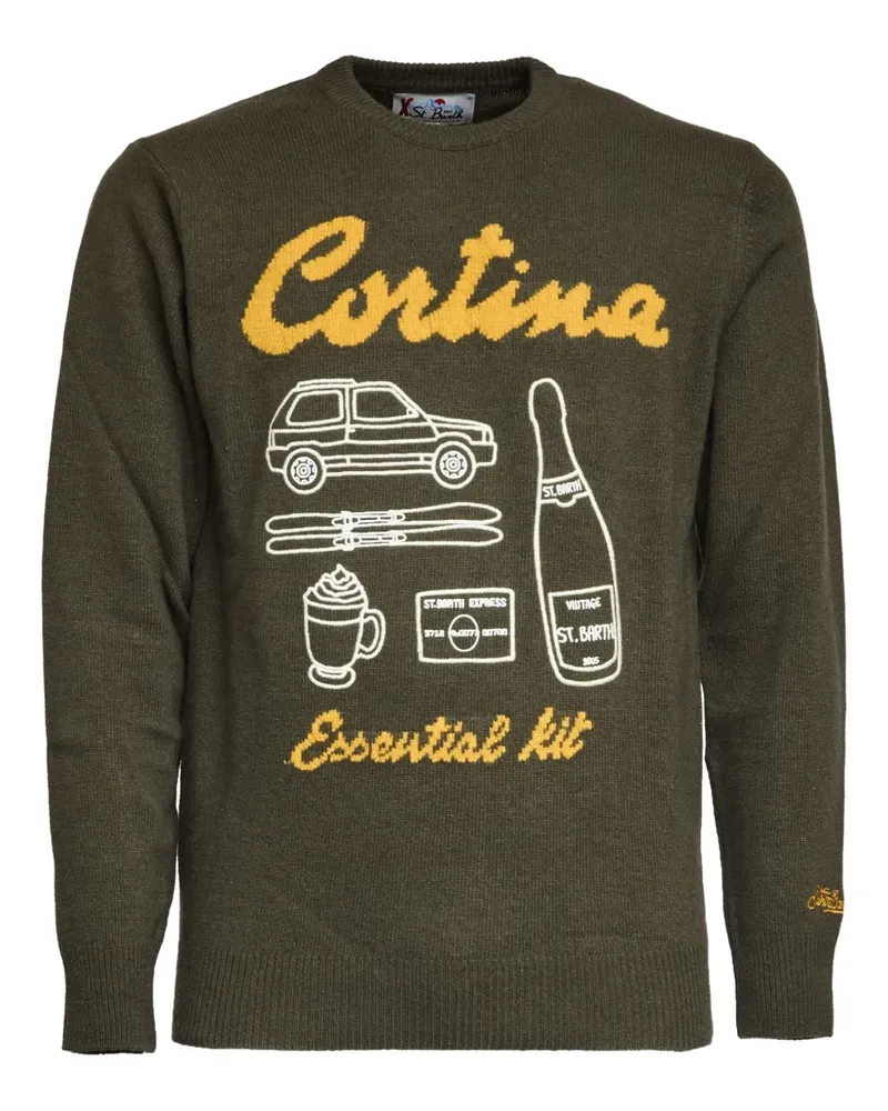 MC2 Saint Barth Heron Pullover mit Rundhalsausschnitt - Grün Grün