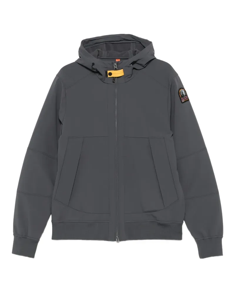 Parajumpers logo-patch hooded jacket - Grau Grau