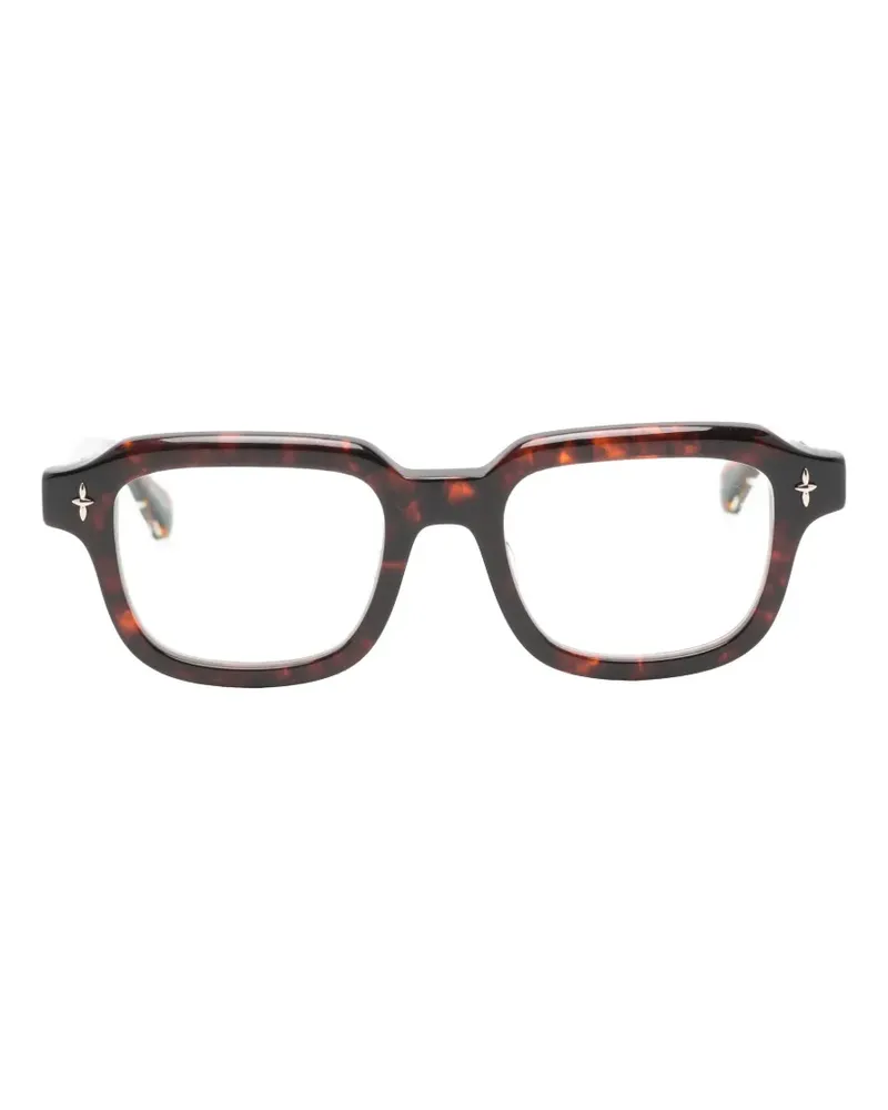 MATSUDA Eckige Brille in Schildpattoptik - Braun Braun