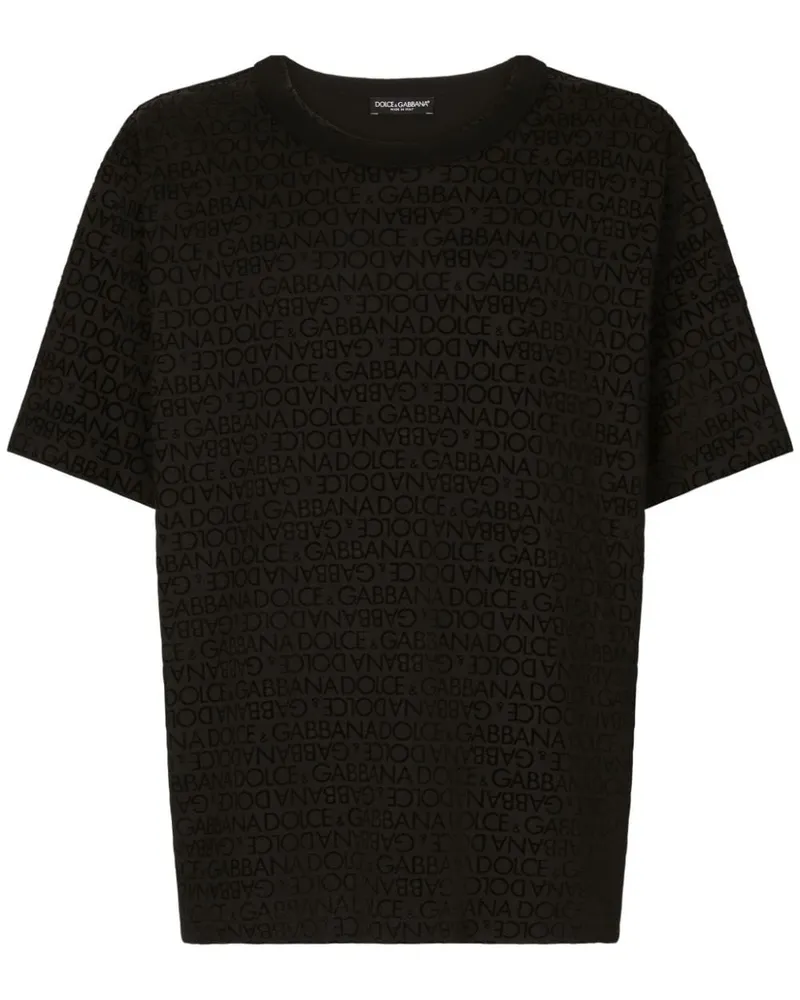 Dolce & Gabbana T-Shirt mit Logo-Print - Schwarz Schwarz