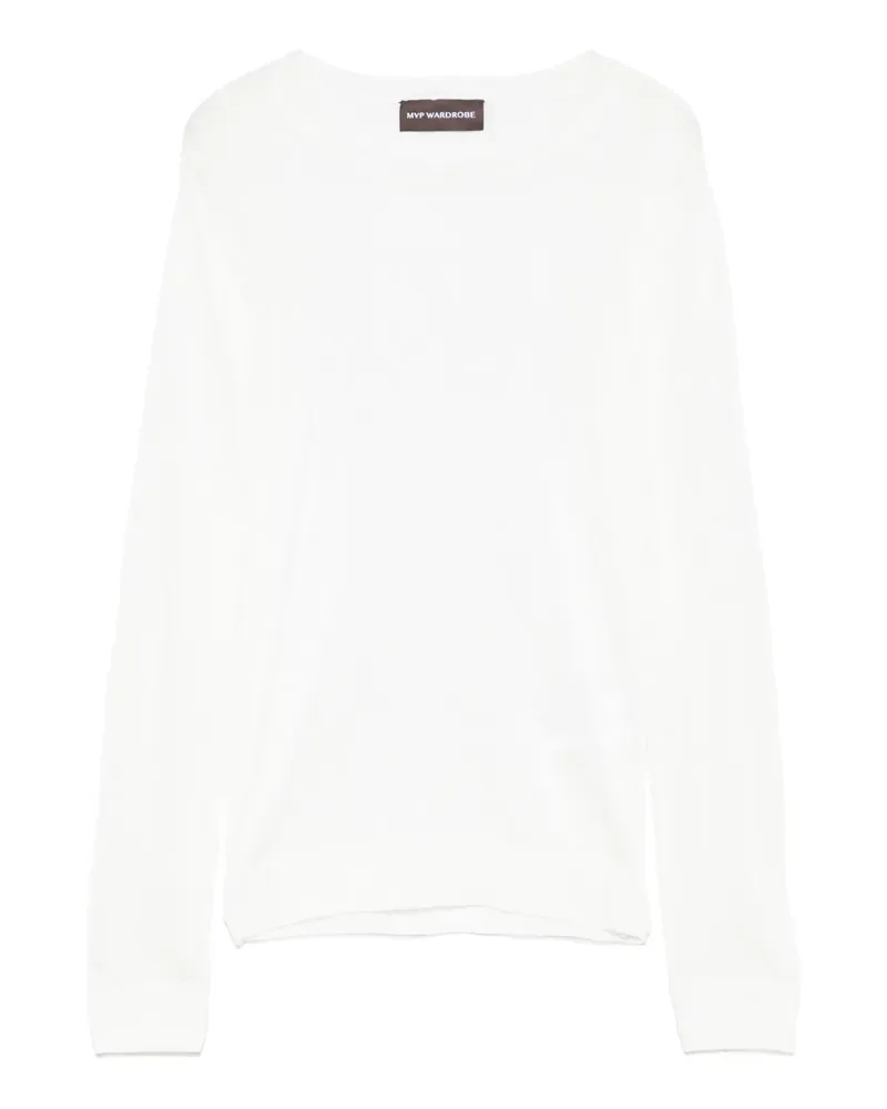 MVP Wardrobe Klassisches Langarmshirt - Weiß Weiß