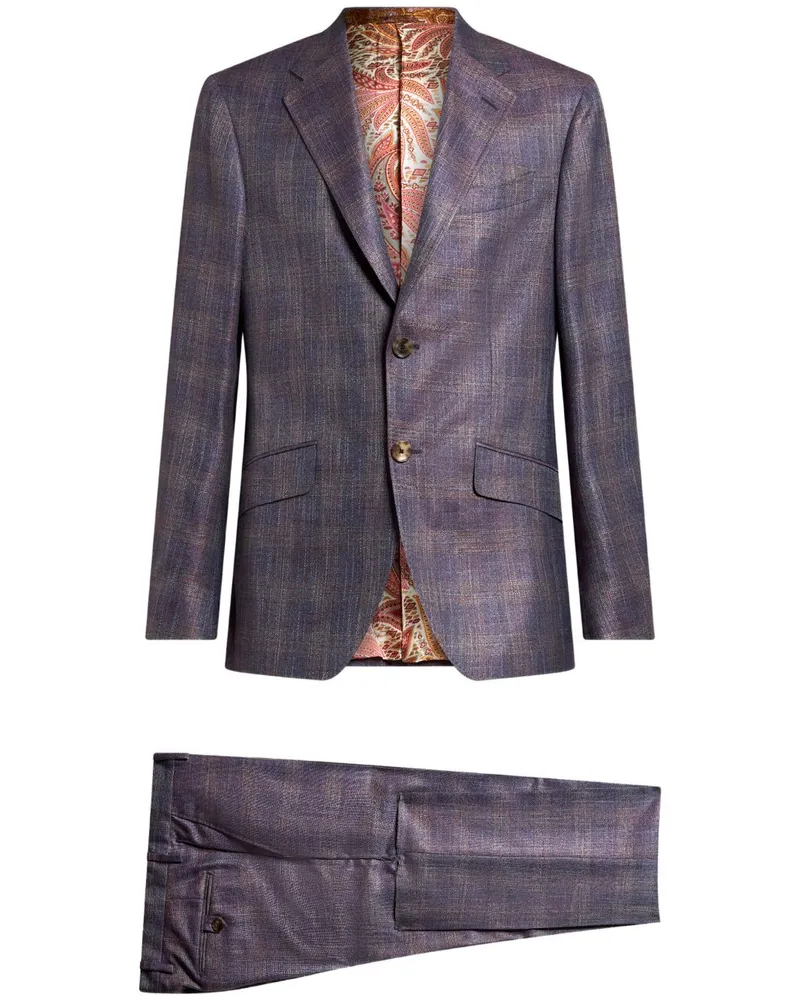 Etro Anzug aus Wolle - Violett Violett