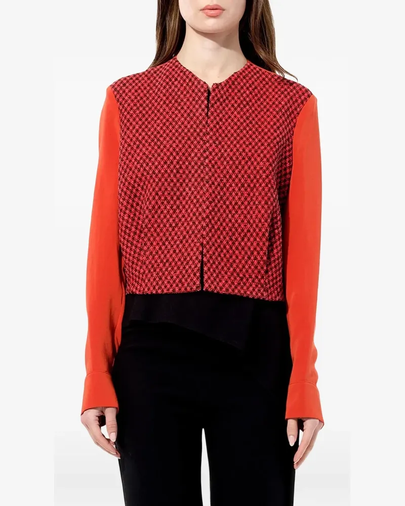 Balenciaga tweed panelled jacket - Orange Orange