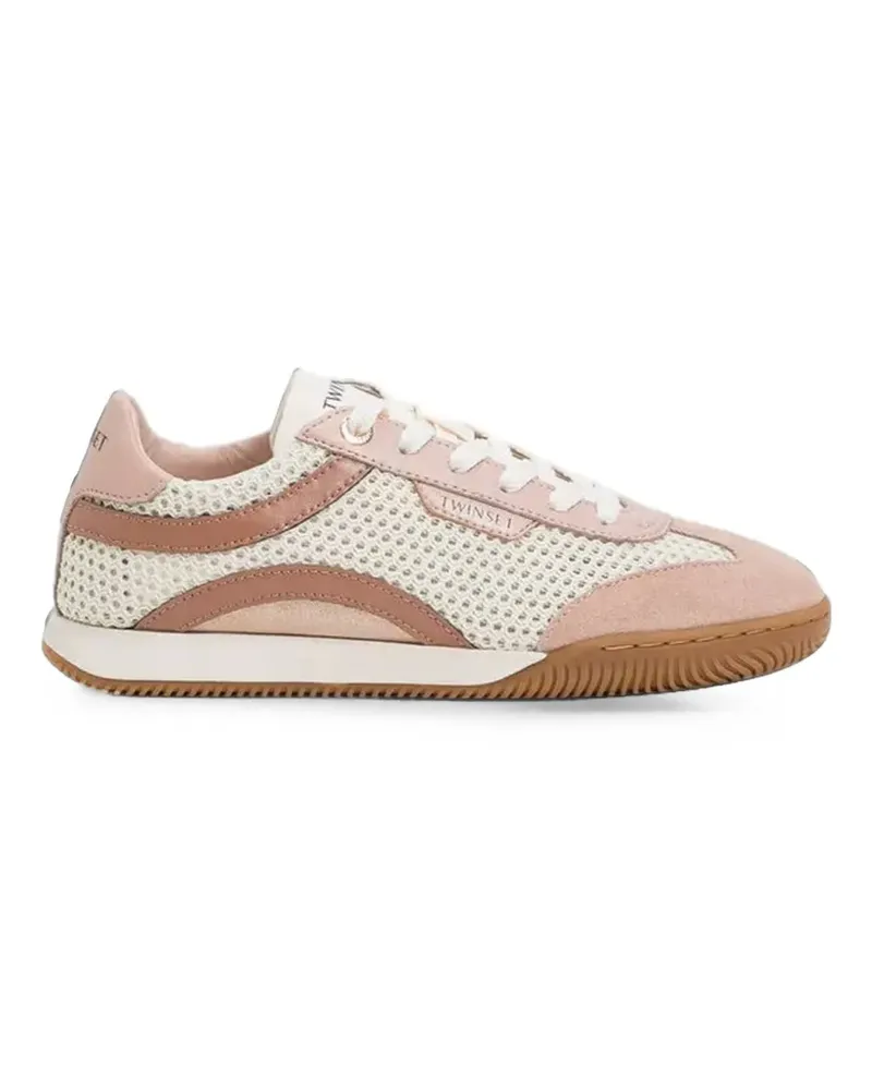 Twin-Set mesh panelled sneakers - Rosa Rosa