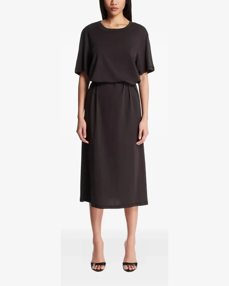 Christophe Lemaire Midikleid mit Bindegürtel - Schwarz Schwarz