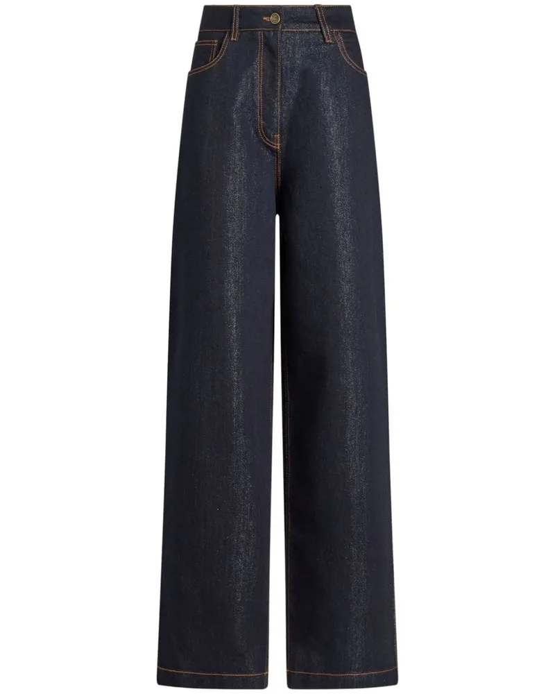 Etro Jeans mit Lurex-Detail - Blau Blau