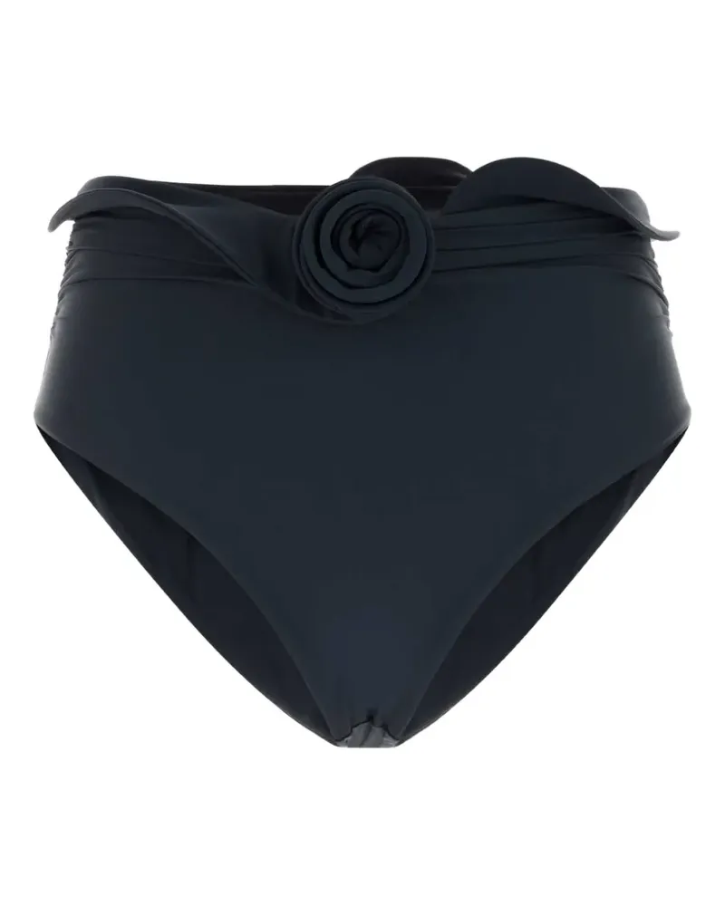 Magda Butrym rosette-detail ruched bikini bottom - Blau Blau