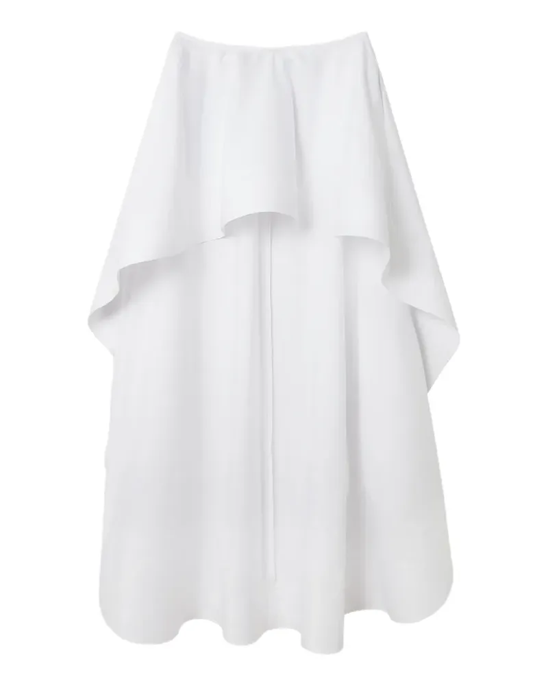 Stella McCartney Midirock mit Rüschen - Weiß Weiß