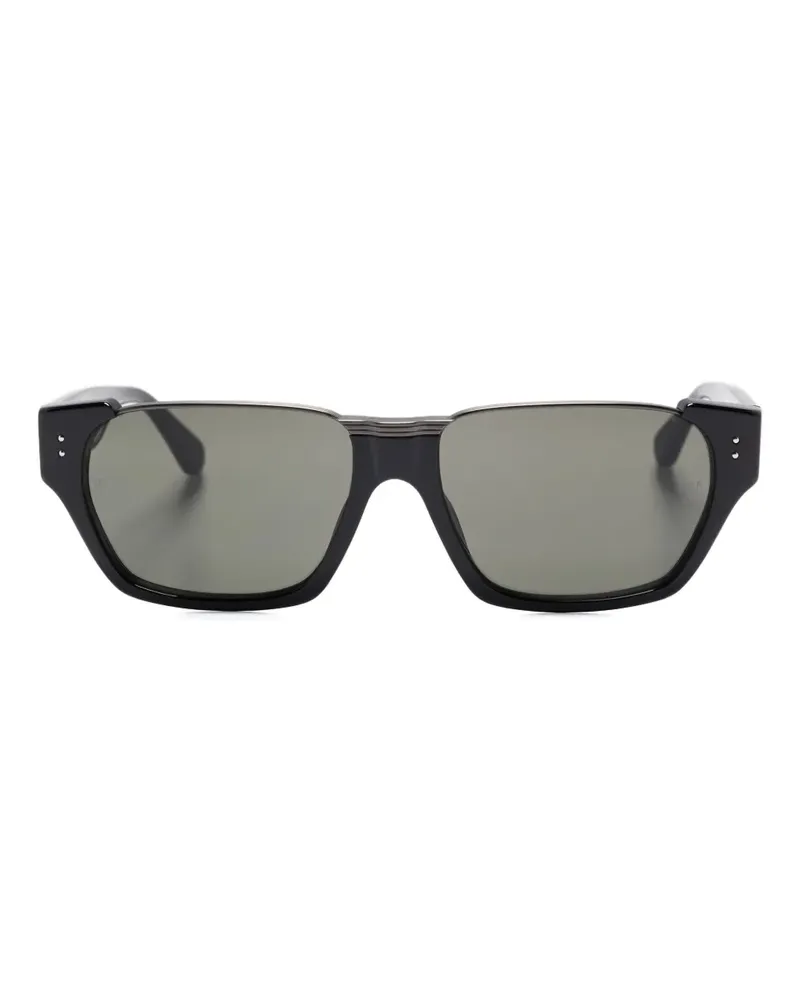 Linda Farrow Sonnenbrille mit eckigem Gestell - Schwarz Schwarz