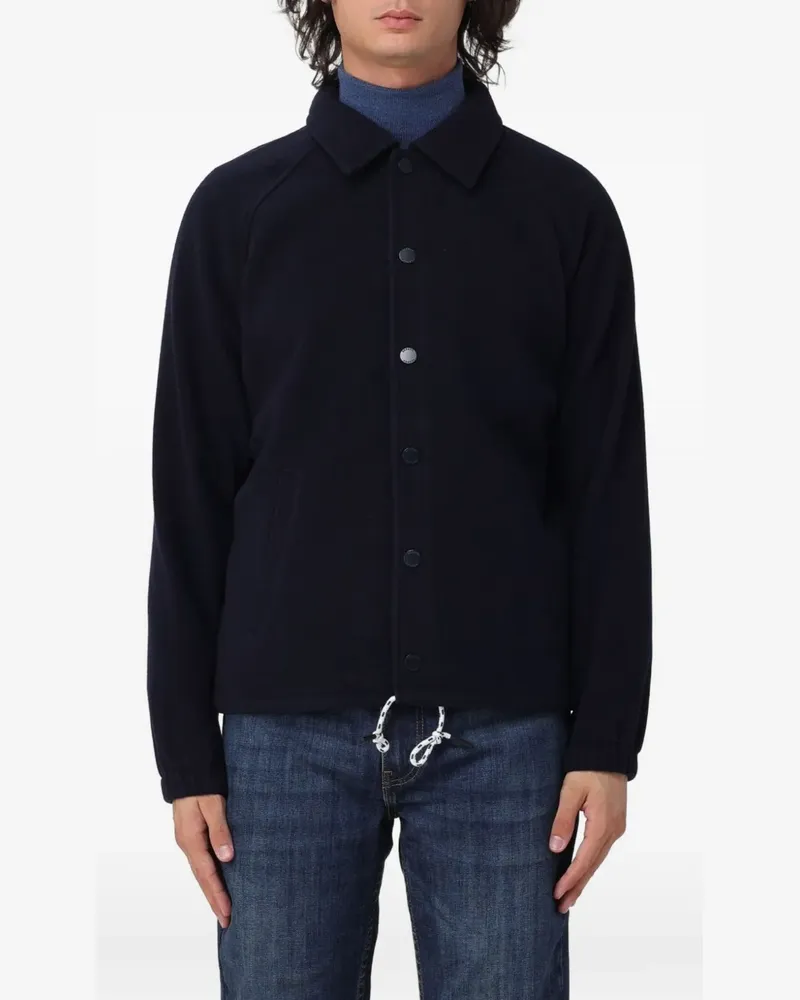 Sebago Tender fleece-texture raglan-sleeved shirt jacket - Blau Blau