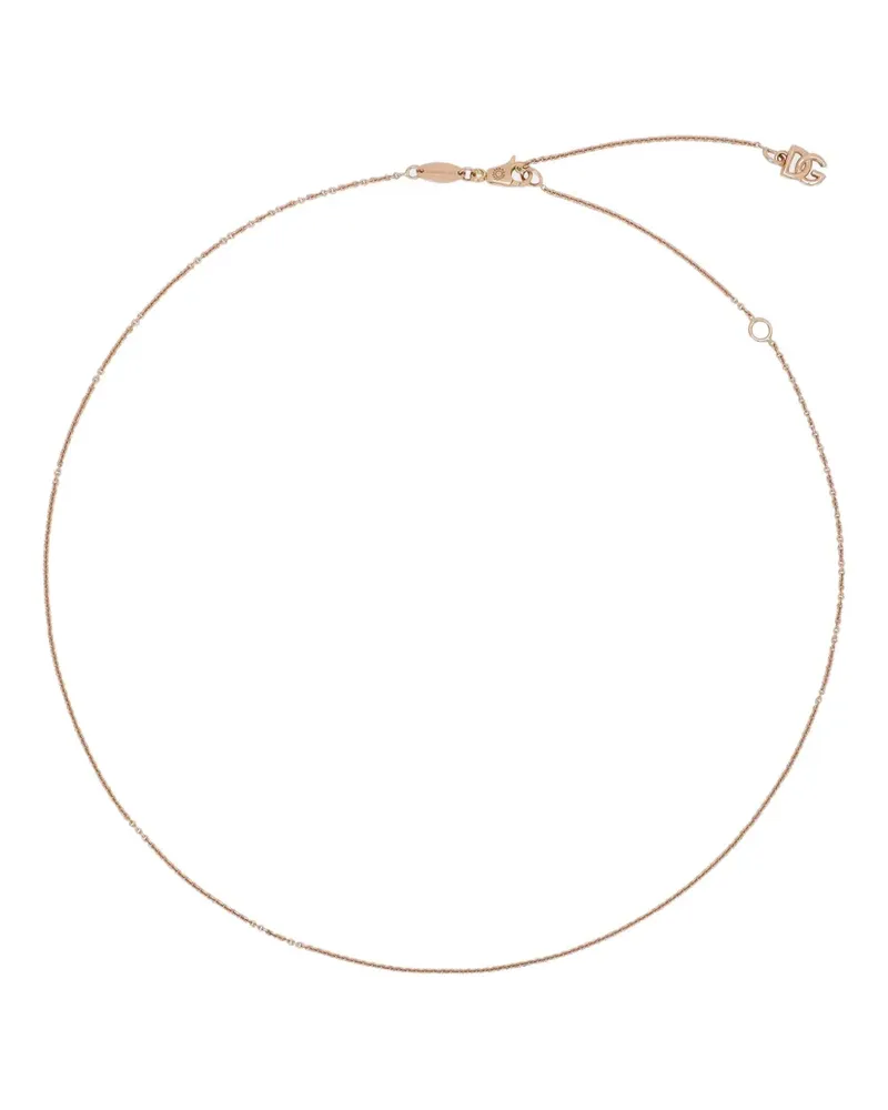 Dolce & Gabbana 18kt Rotgoldhalskette mit Ankerkette Rot