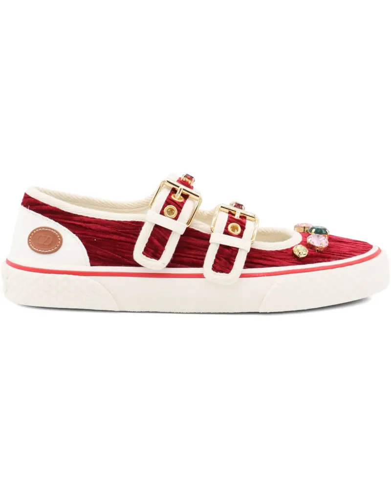 Valentino Garavani Sneakers mit Schmucksteinen - Rot Rot