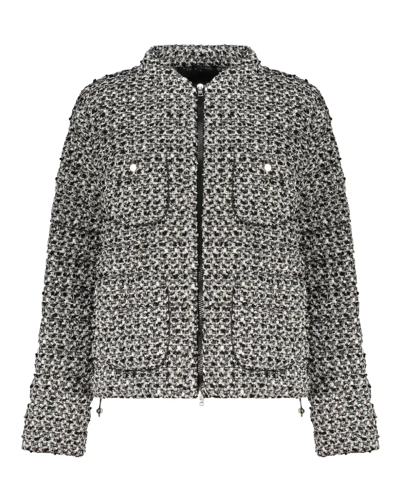 Herno zip-up bouclé puffer jacket - Schwarz Schwarz