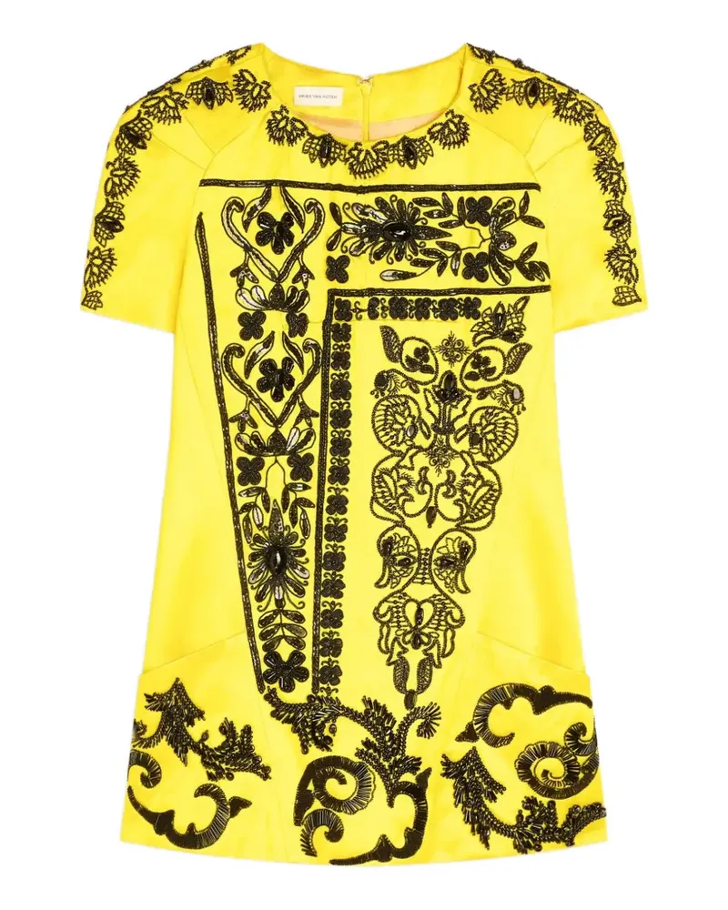 Dries van Noten Besticktes Top - Gelb Gelb