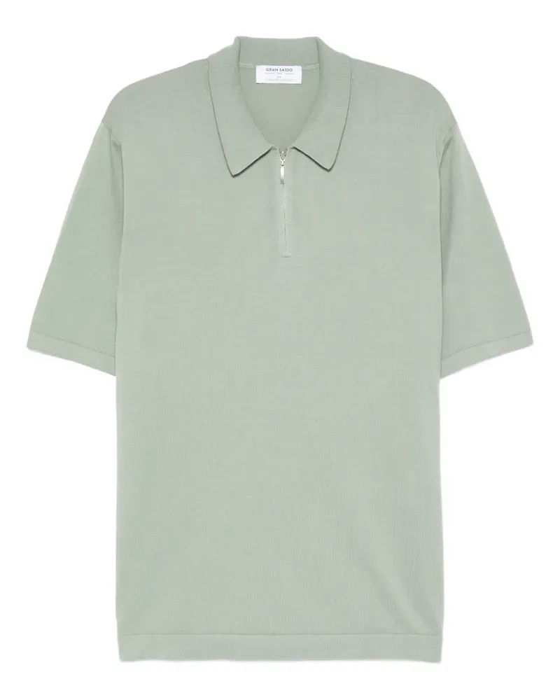Gran Sasso Poloshirt mit Reißverschluss - Grün Grün