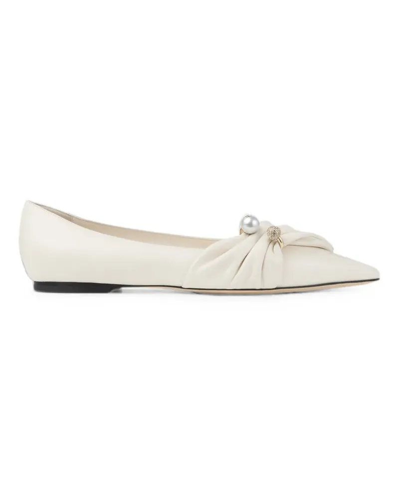 Jimmy Choo Rafi Ballerinas mit Perlenverzierung - Nude Nude
