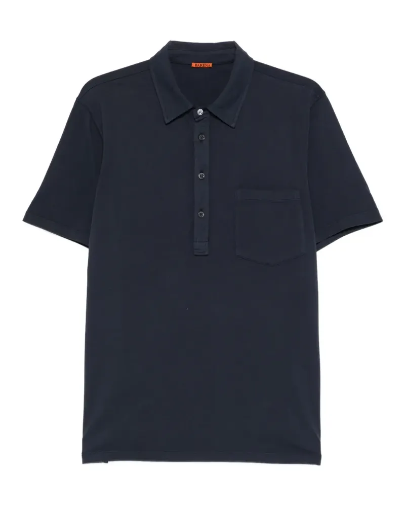 BARENA button chest pocket polo shirt - Blau Blau
