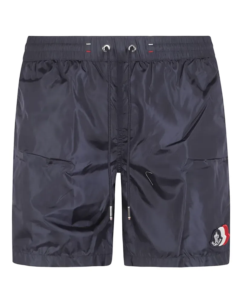 Moncler logo-patch swim shorts - Blau Blau