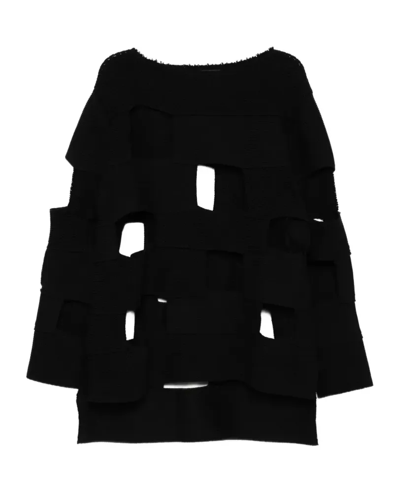 Comme des Garçons openwork design jumper - Schwarz Schwarz