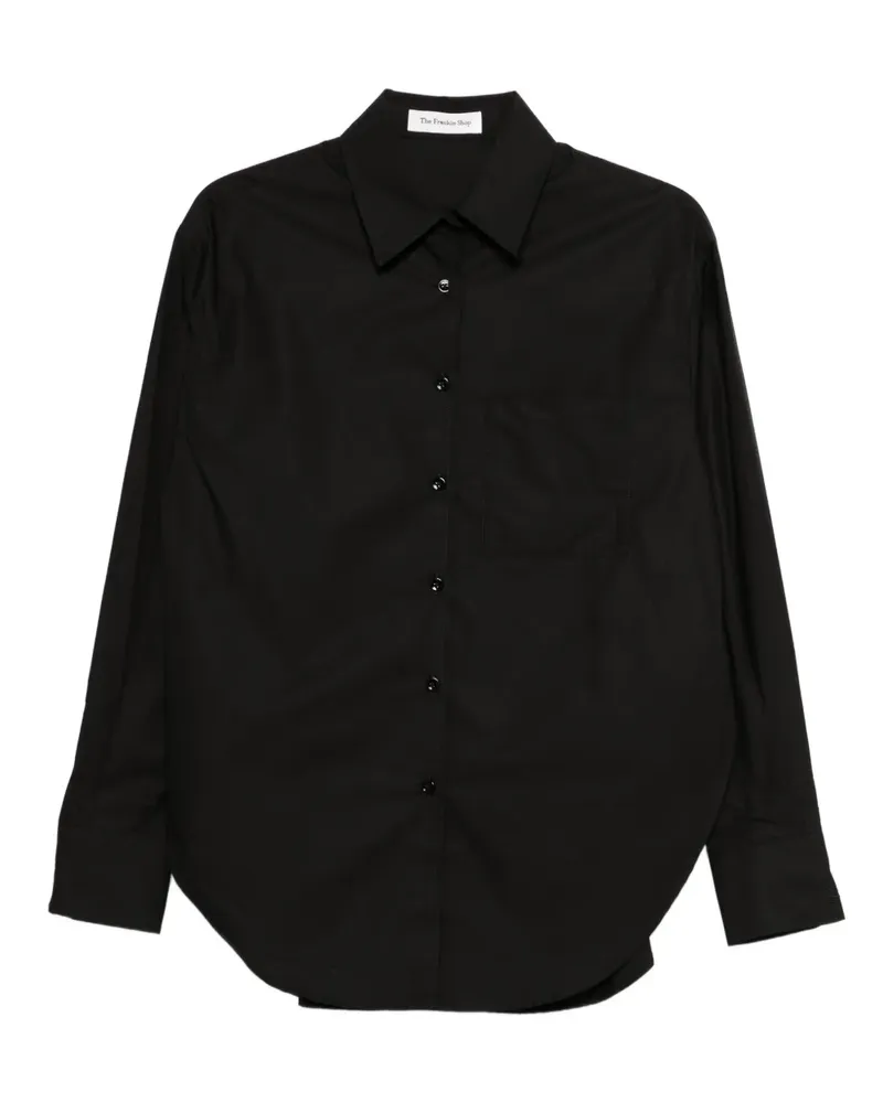 FRANKIE Shop Lui curved hem shirt - Schwarz Schwarz