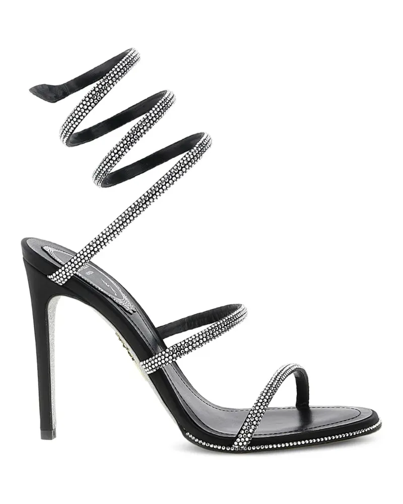 René Caovilla Cleo rhinestone-embellished sandals - Schwarz Schwarz