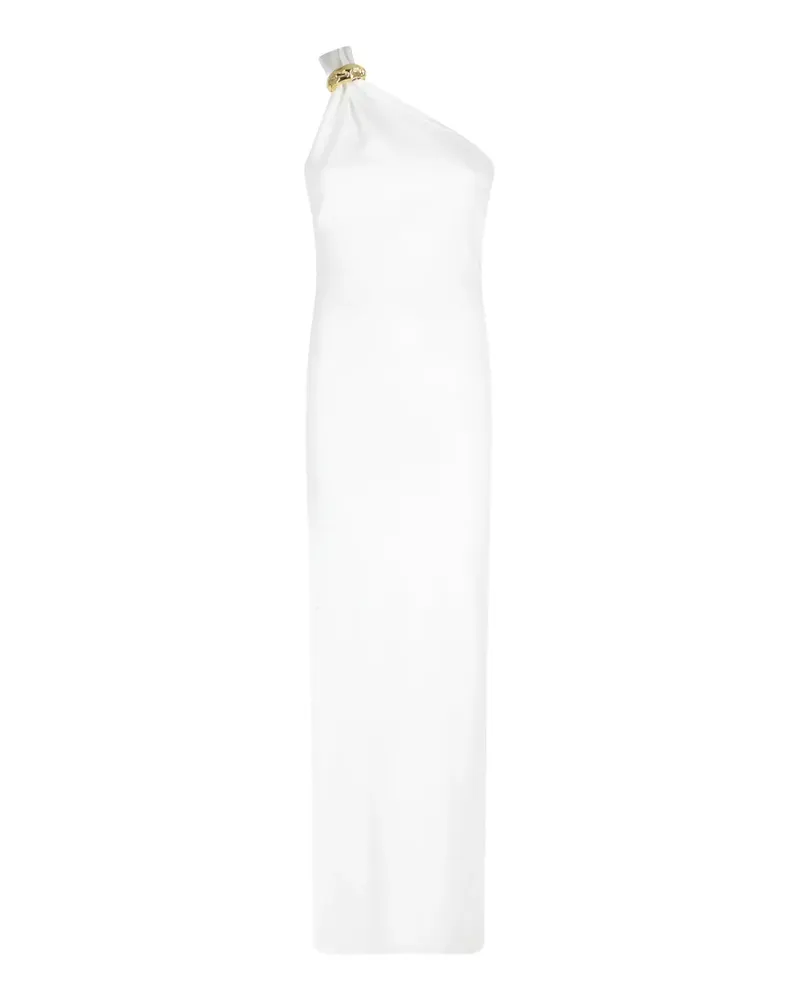 Elisabetta Franchi Milano one-shoulder hardware-detail dress - Weiß Weiß