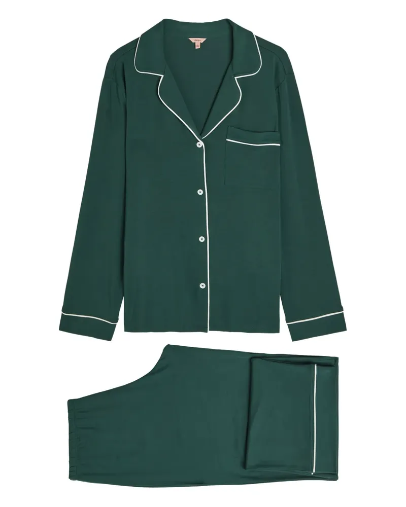 Eberjey Gisele piped pyjama set - Grün Grün