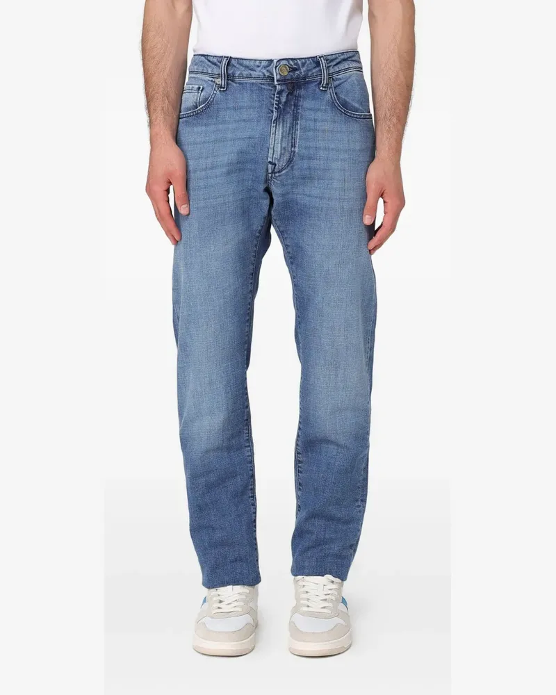 Incotex Jeans mit Logo-Patch - Blau Blau