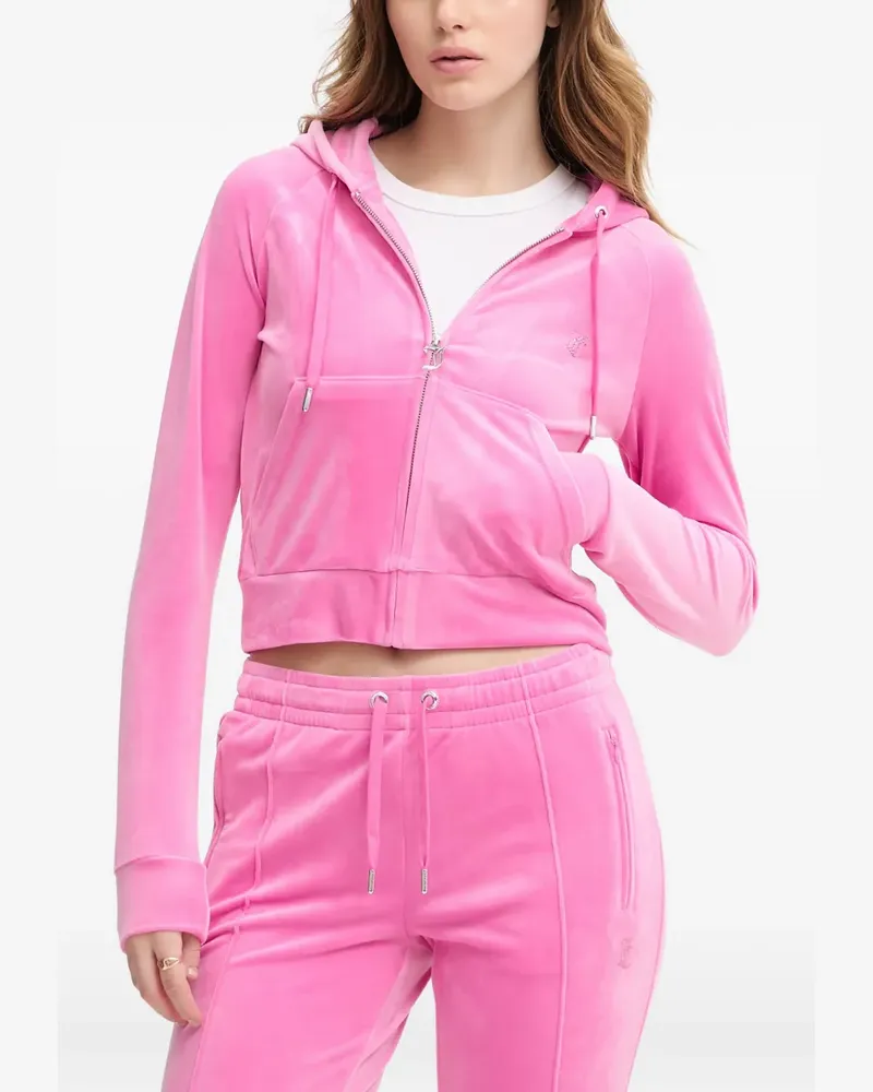 Juicy Couture rhinestone-embellished zip-up hoodie - Rosa Rosa